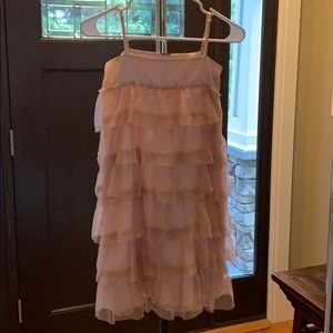 A girls sized 10-12 20’s style blush/sparkle